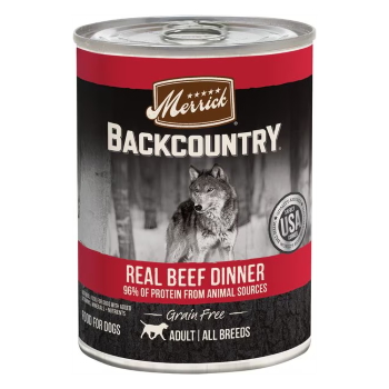 Merrick Backcountry Real Beef Dinner Dog Food Canned
